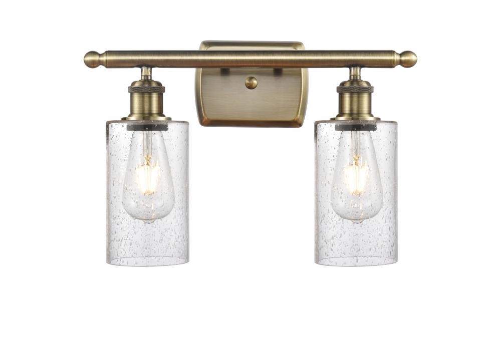 Clymer - 2 Light - 14 inch - Antique Brass - Bath Vanity Light