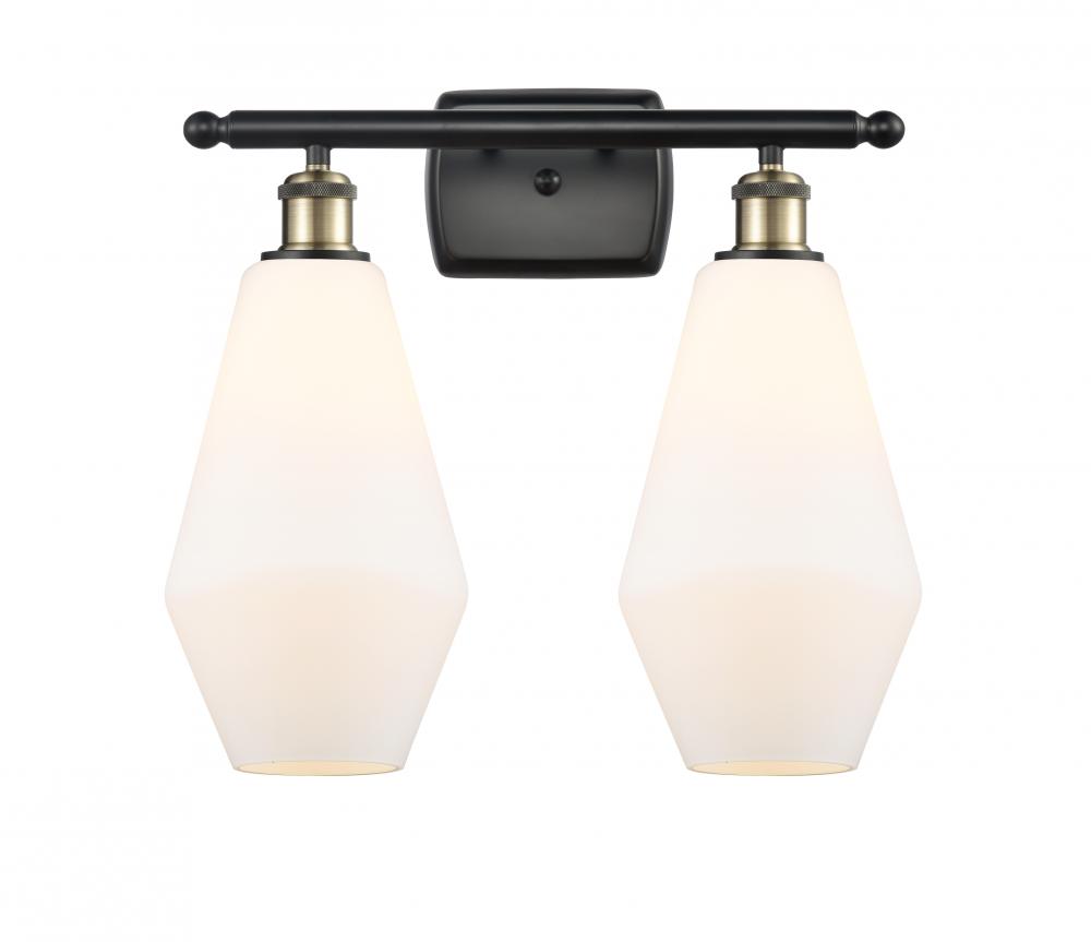 Cindyrella - 2 Light - 17 inch - Black Antique Brass - Bath Vanity Light