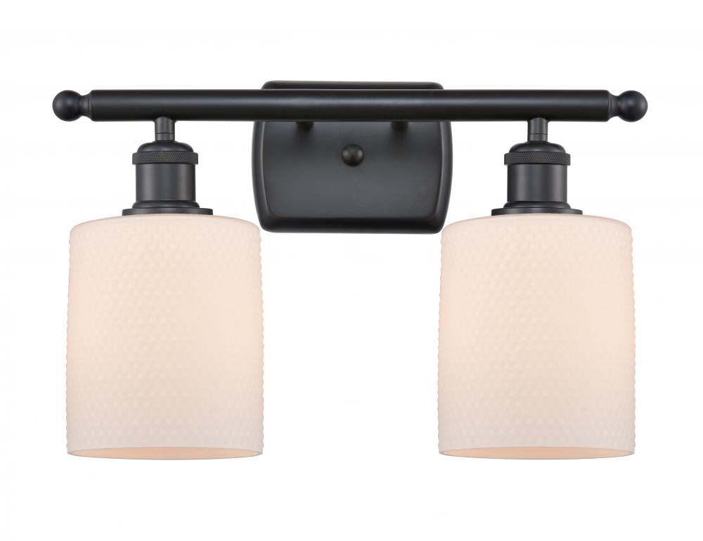 Cobbleskill - 2 Light - 15 inch - Matte Black - Bath Vanity Light