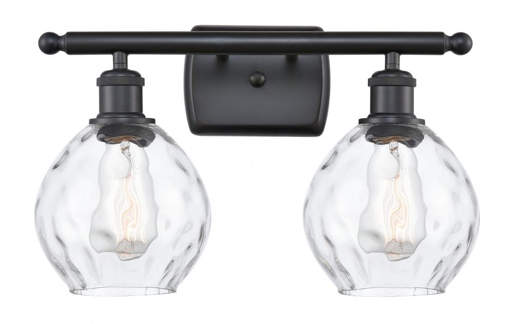 Waverly - 2 Light - 16 inch - Matte Black - Bath Vanity Light