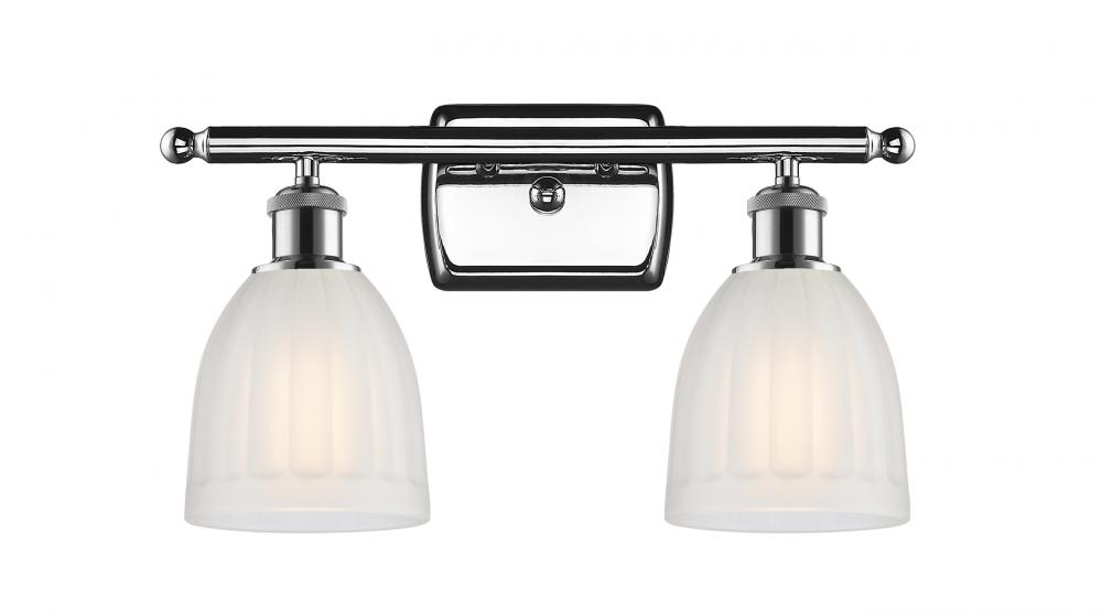 Brookfield - 2 Light - 16 inch - Polished Chrome - Bath Vanity Light