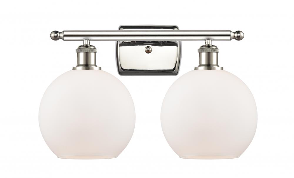 Athens - 2 Light - 18 inch - Polished Nickel - Bath Vanity Light