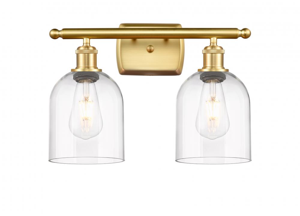 Bella - 2 Light - 16 inch - Satin Gold - Bath Vanity Light