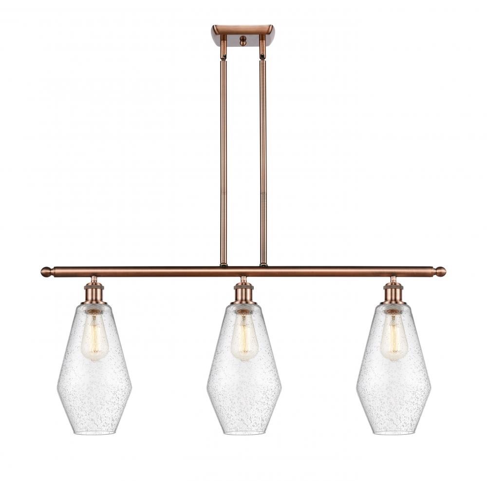 Cindyrella - 3 Light - 36 inch - Antique Copper - Cord hung - Island Light