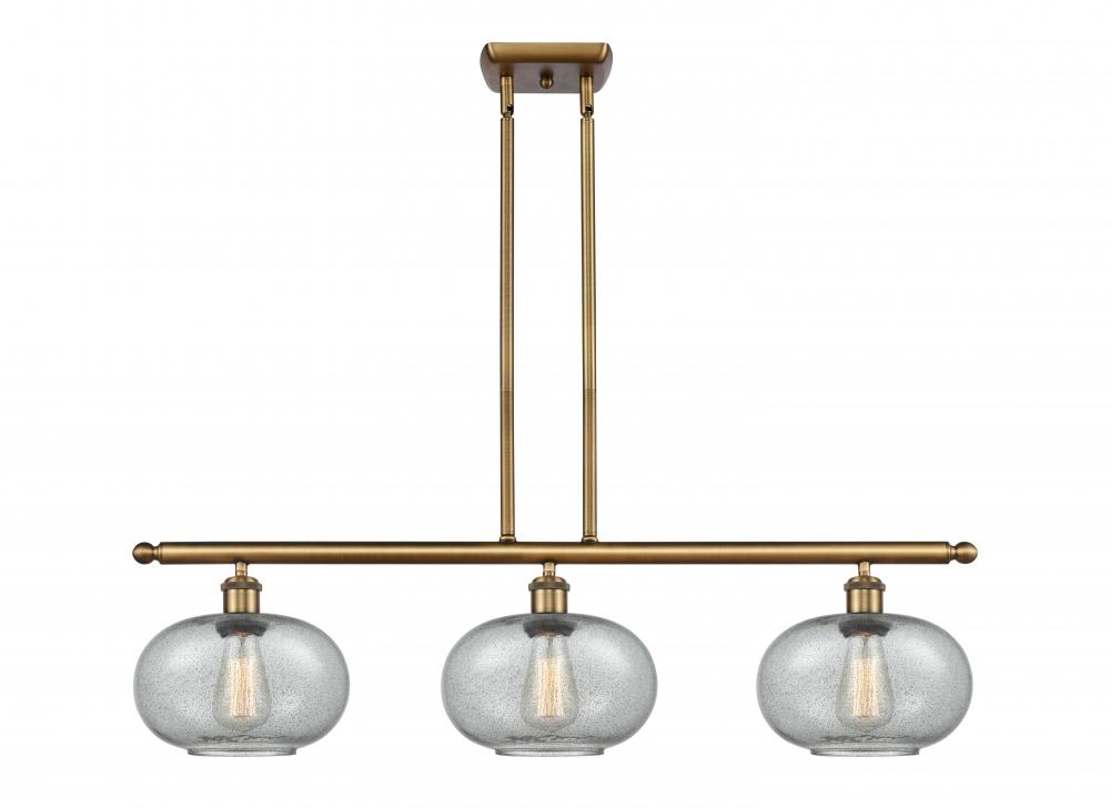 Gorham - 3 Light - 36 inch - Brushed Brass - Cord hung - Island Light