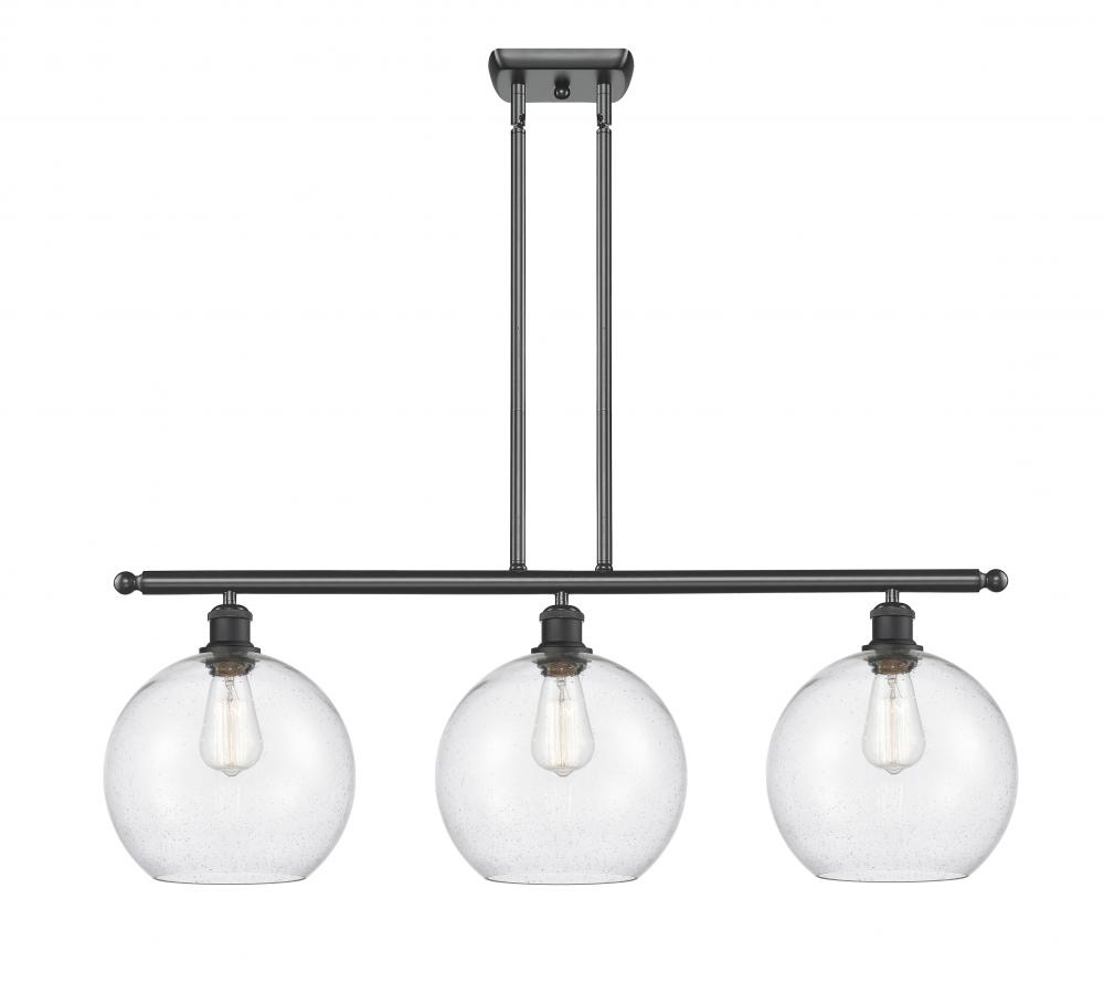 Athens - 3 Light - 37 inch - Matte Black - Stem Hung - Island Light