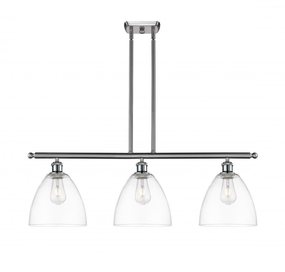 Bristol - 3 Light - 36 inch - Brushed Satin Nickel - Cord hung - Island Light