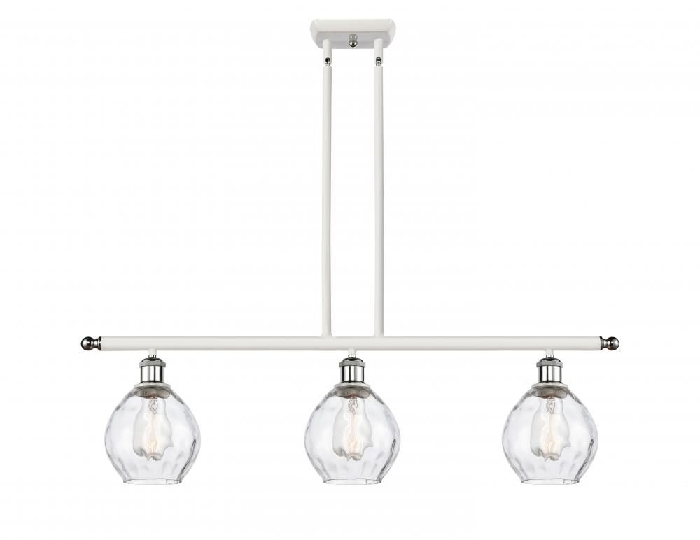 Waverly - 3 Light - 36 inch - White Polished Chrome - Cord hung - Island Light