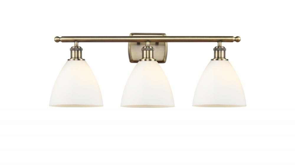 Bristol - 3 Light - 28 inch - Antique Brass - Bath Vanity Light