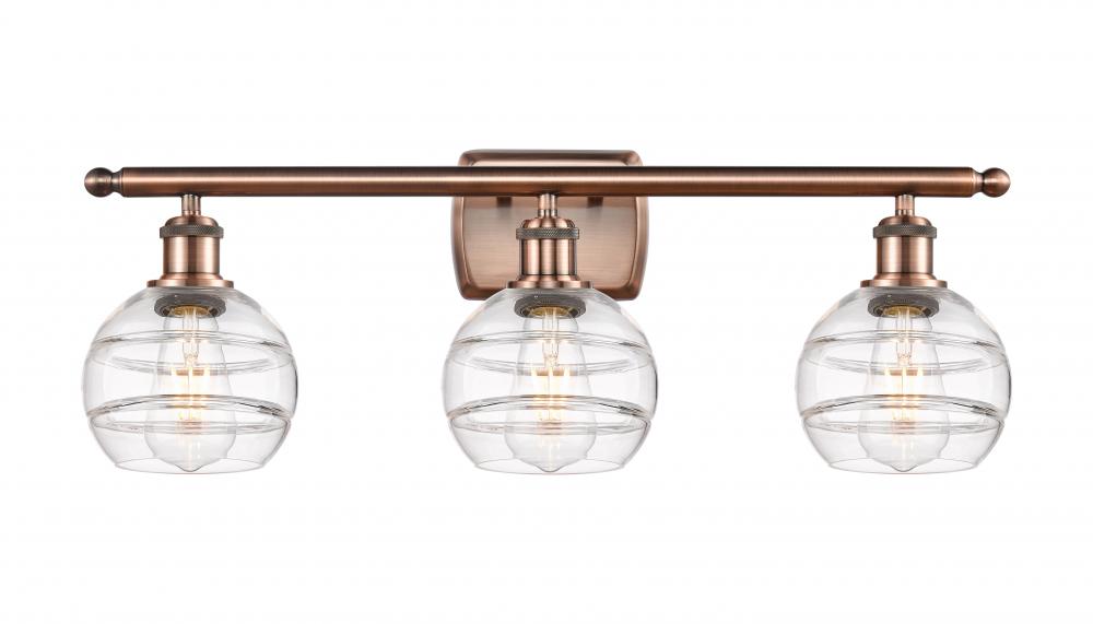 Rochester - 3 Light - 26 inch - Antique Copper - Bath Vanity Light