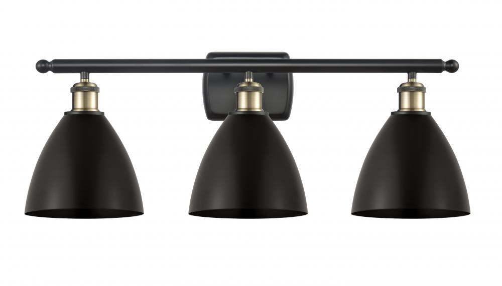 Bristol - 3 Light - 28 inch - Black Antique Brass - Bath Vanity Light