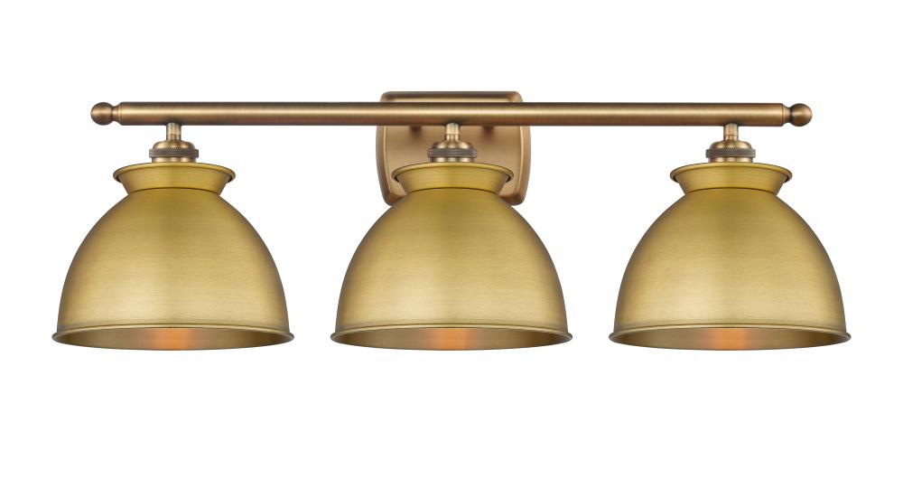 Adirondack - 3 Light - 28 inch - Brushed Brass - Bath Vanity Light