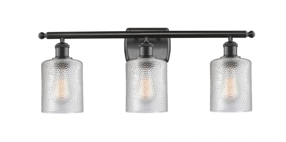 Cobbleskill - 3 Light - 25 inch - Matte Black - Bath Vanity Light