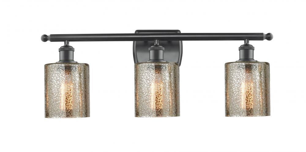 Cobbleskill - 3 Light - 25 inch - Matte Black - Bath Vanity Light