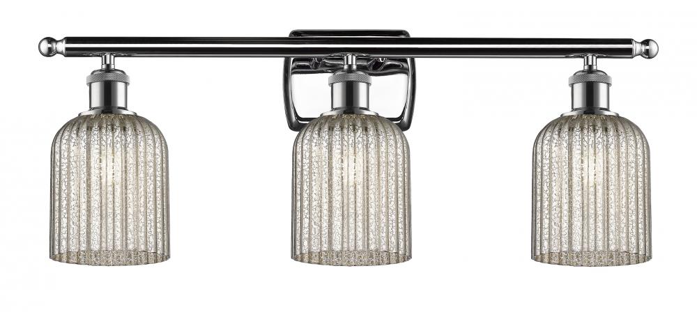 Bridal Veil - 3 Light - 25 inch - Polished Chrome - Bath Vanity Light