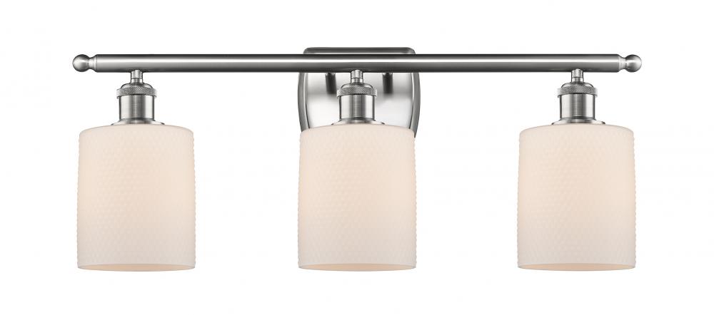 Cobbleskill - 3 Light - 25 inch - Brushed Satin Nickel - Bath Vanity Light