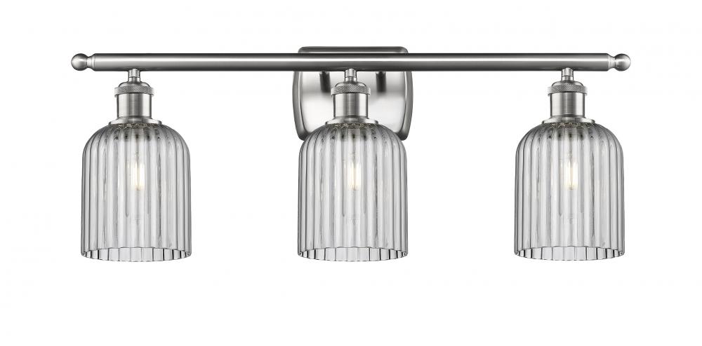 Bridal Veil - 3 Light - 25 inch - Brushed Satin Nickel - Bath Vanity Light