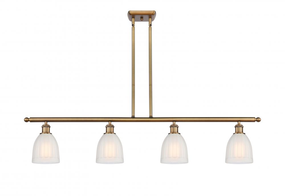 Brookfield - 4 Light - 48 inch - Brushed Brass - Cord hung - Island Light