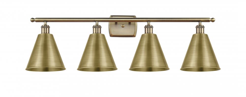 Berkshire - 4 Light - 38 inch - Antique Brass - Bath Vanity Light