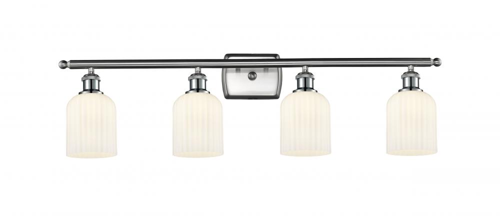 Bridal Veil - 4 Light - 35 inch - Brushed Satin Nickel - Bath Vanity Light