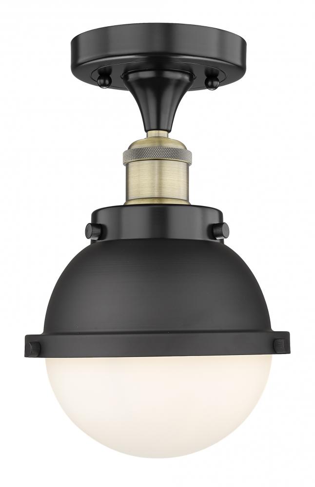 Edison - 1 Light - 7 inch - Black Antique Brass - Semi-Flush Mount