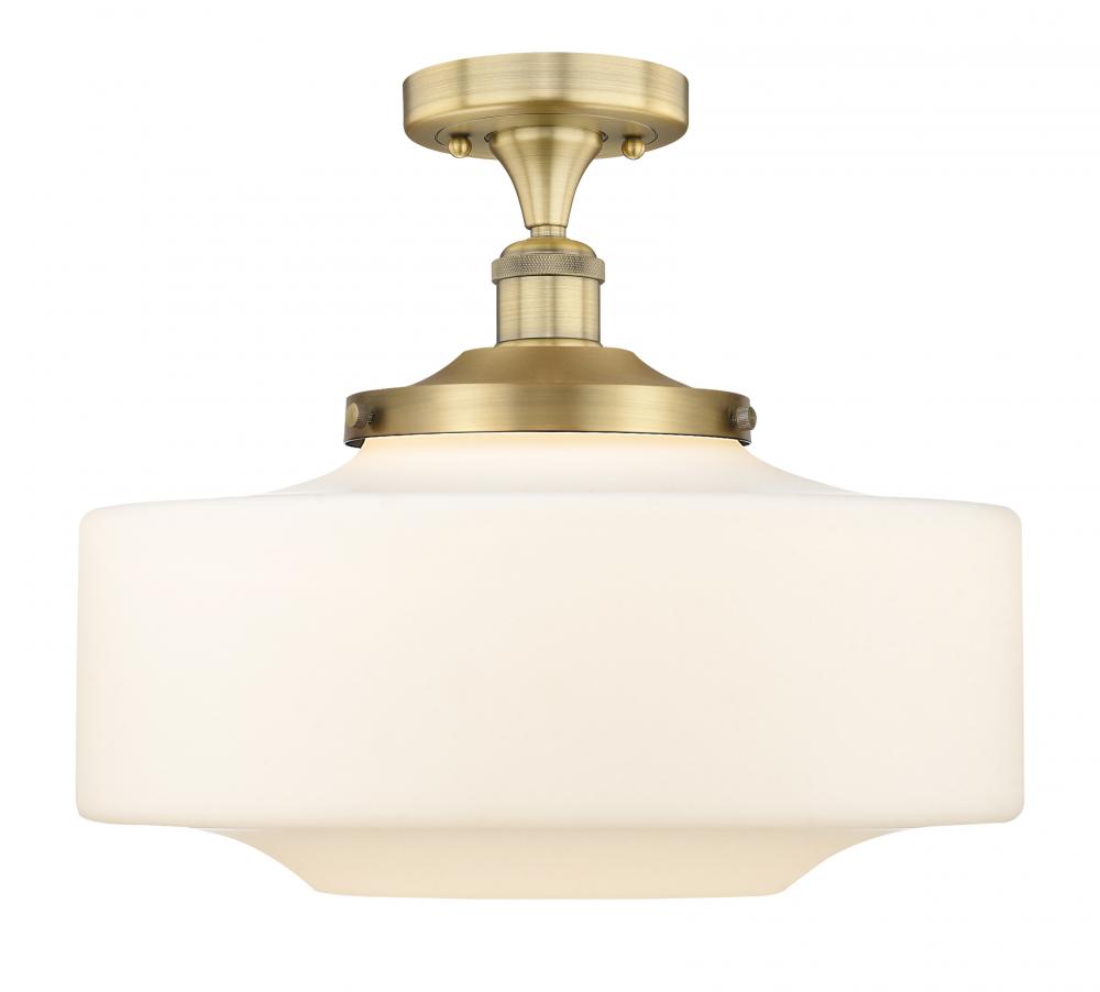 Bridgeton - 1 Light - 12 inch - Brushed Brass - Semi-Flush Mount