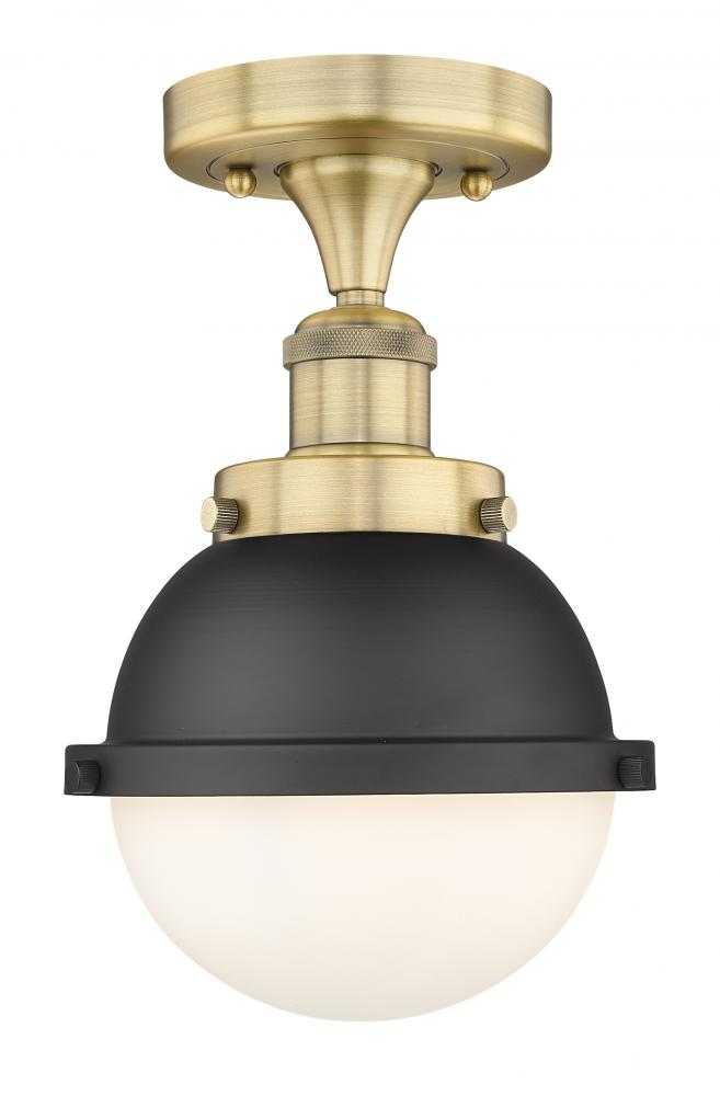 Edison - 1 Light - 7 inch - Brushed Brass - Semi-Flush Mount