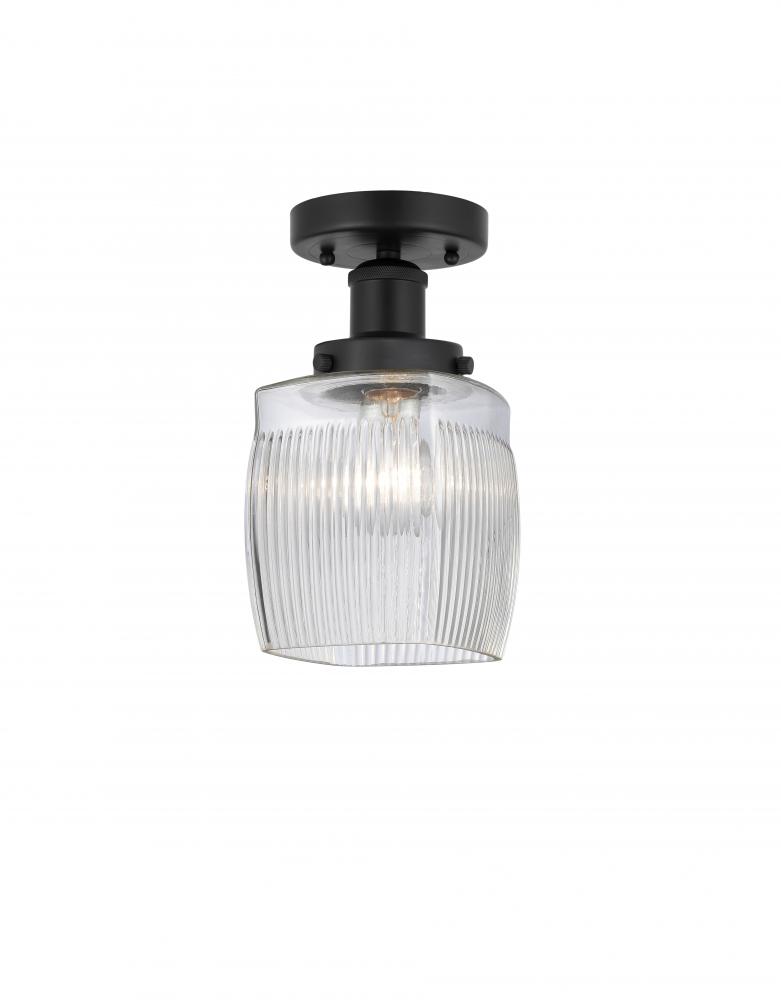 Colton - 1 Light - 6 inch - Matte Black - Semi-Flush Mount