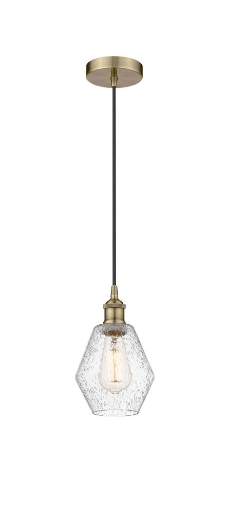 Cindyrella - 1 Light - 6 inch - Antique Brass - Cord hung - Mini Pendant