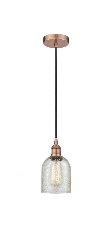 Caledonia - 1 Light - 5 inch - Antique Copper - Cord hung - Mini Pendant