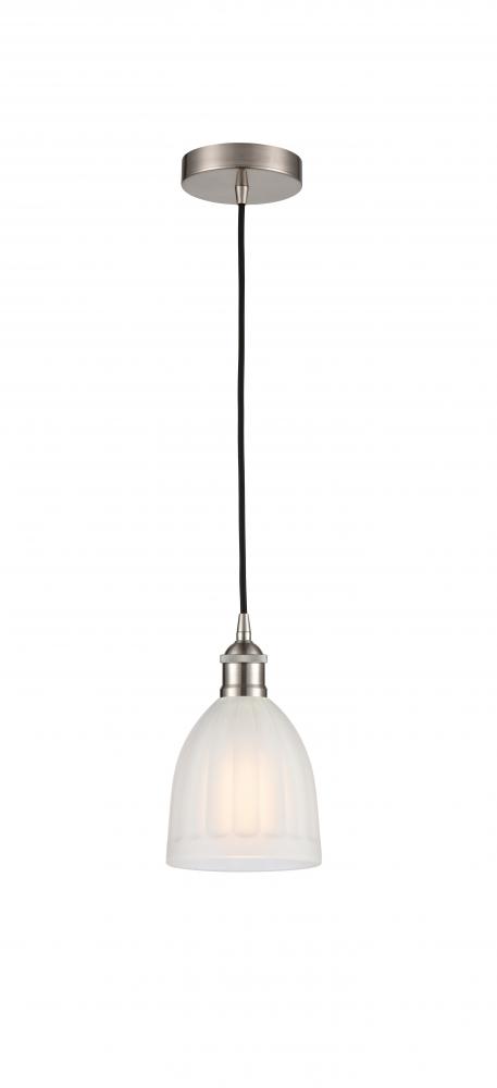 Brookfield - 1 Light - 6 inch - Brushed Satin Nickel - Cord hung - Mini Pendant