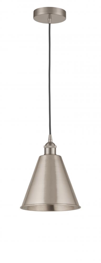 Berkshire - 1 Light - 8 inch - Brushed Satin Nickel - Cord hung - Mini Pendant