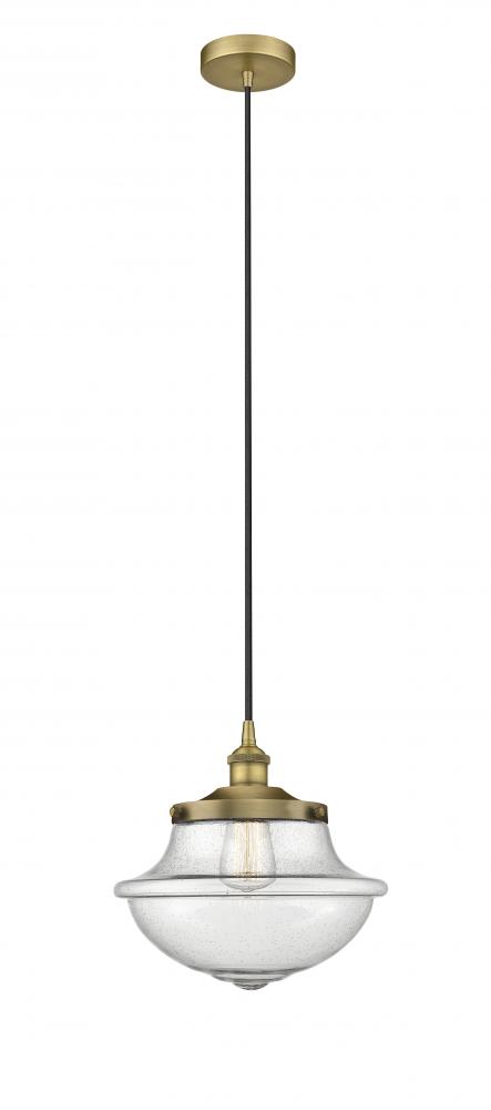 Oxford - 1 Light - 12 inch - Brushed Brass - Mini Pendant