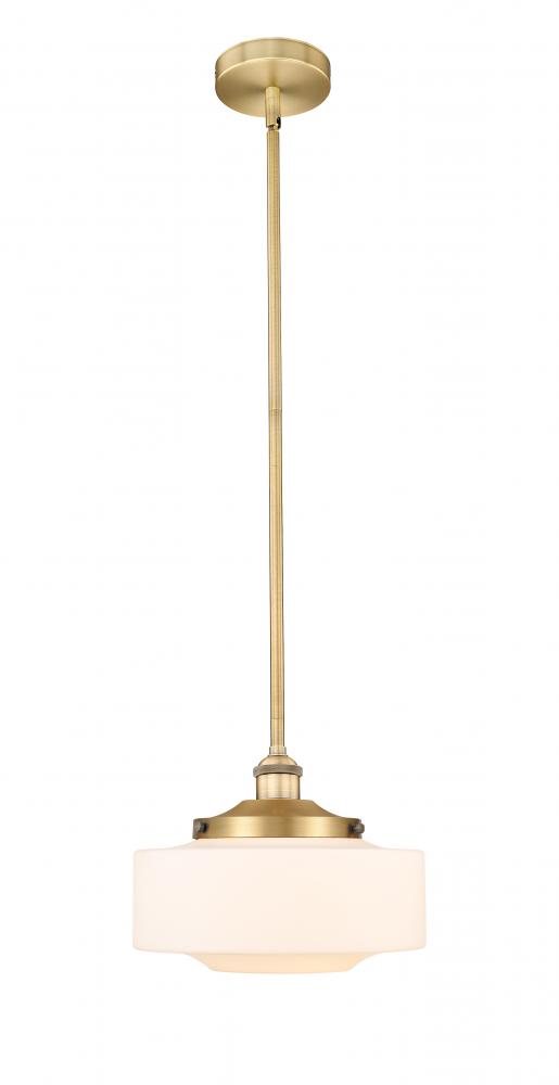 Bridgeton - 1 Light - 12 inch - Brushed Brass - Stem Hung - Mini Pendant