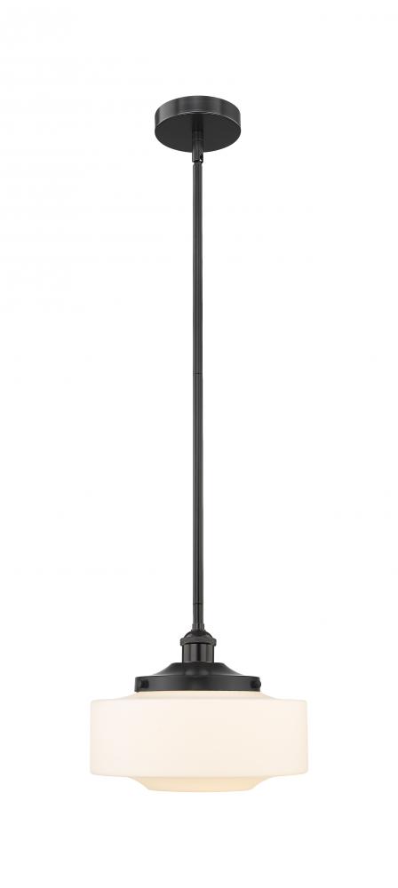 Bridgeton - 1 Light - 12 inch - Matte Black - Stem Hung - Mini Pendant