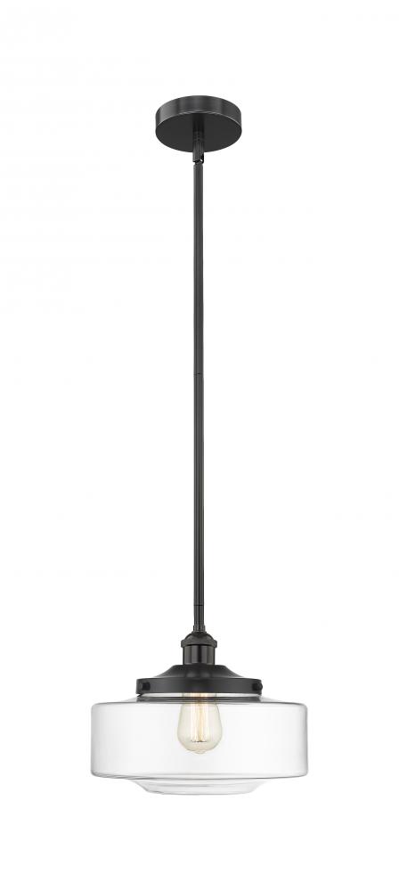 Bridgeton - 1 Light - 12 inch - Matte Black - Stem Hung - Mini Pendant