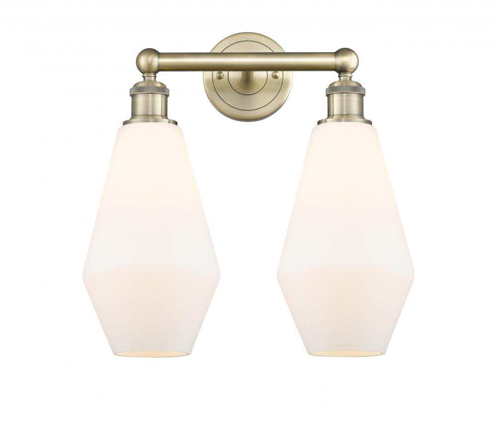 Cindyrella - 2 Light - 16 inch - Antique Brass - Bath Vanity Light