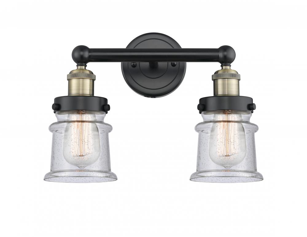 Canton - 2 Light - 14 inch - Black Antique Brass - Bath Vanity Light