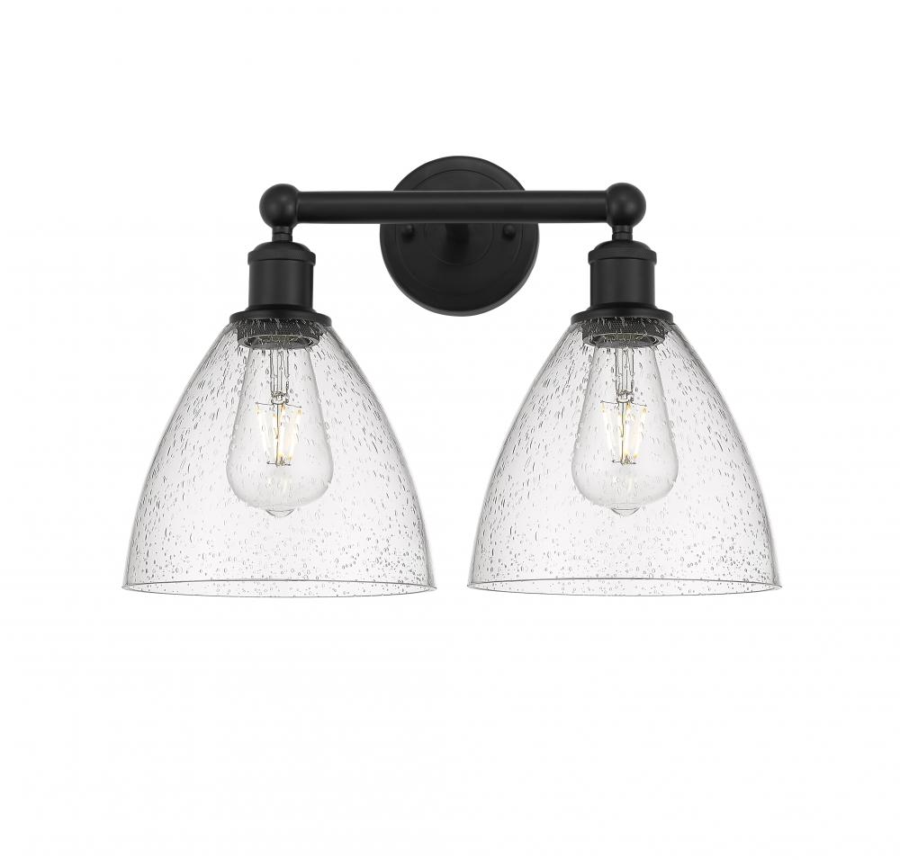 Bristol - 2 Light - 17 inch - Matte Black - Bath Vanity Light