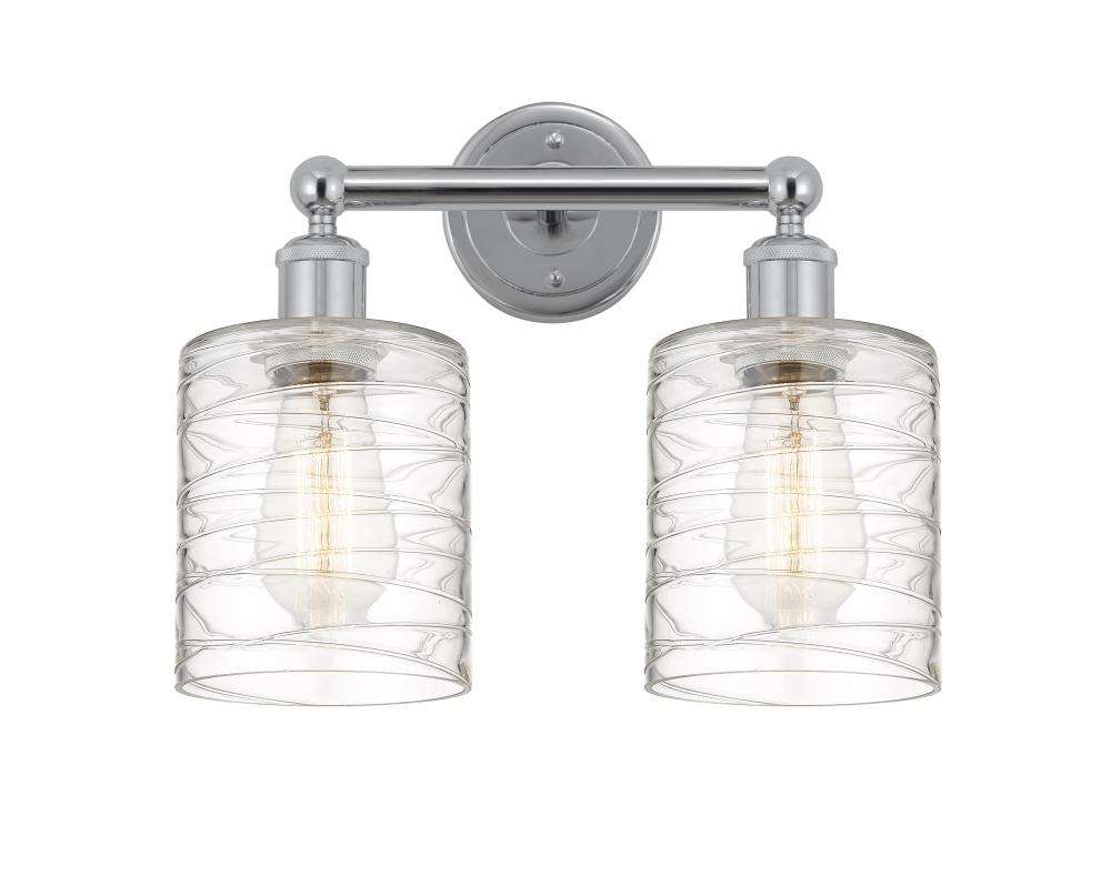 Cobbleskill - 2 Light - 14 inch - Polished Chrome - Bath Vanity Light