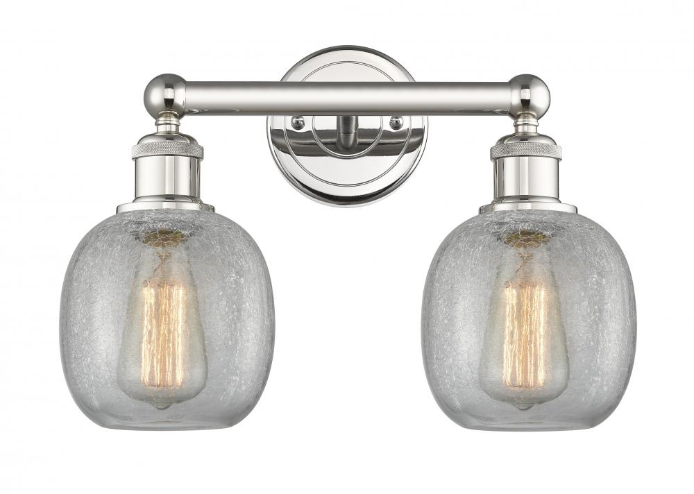 Belfast - 2 Light - 15 inch - Polished Nickel - Bath Vanity Light