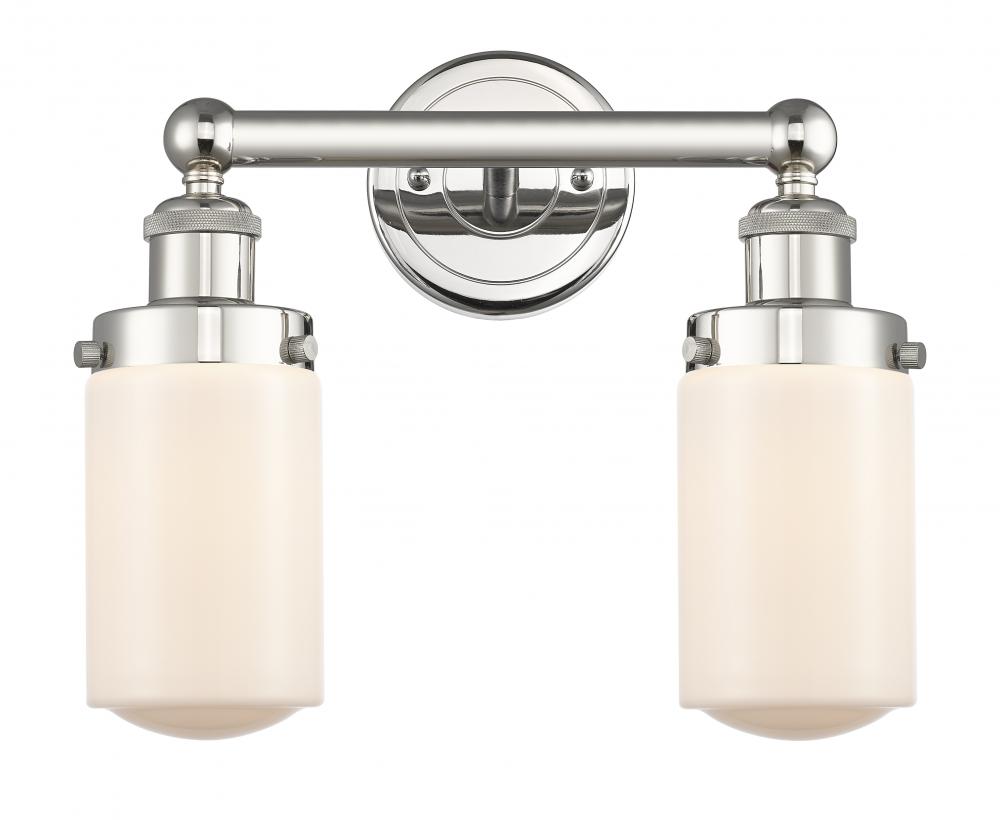 Dover - 2 Light - 14 inch - Polished Nickel - Bath Vanity Light