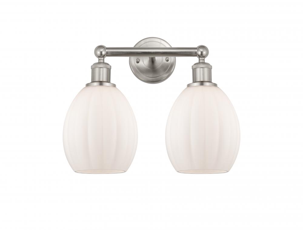 Eaton - 2 Light - 15 inch - Brushed Satin Nickel - Bath Vanity Light