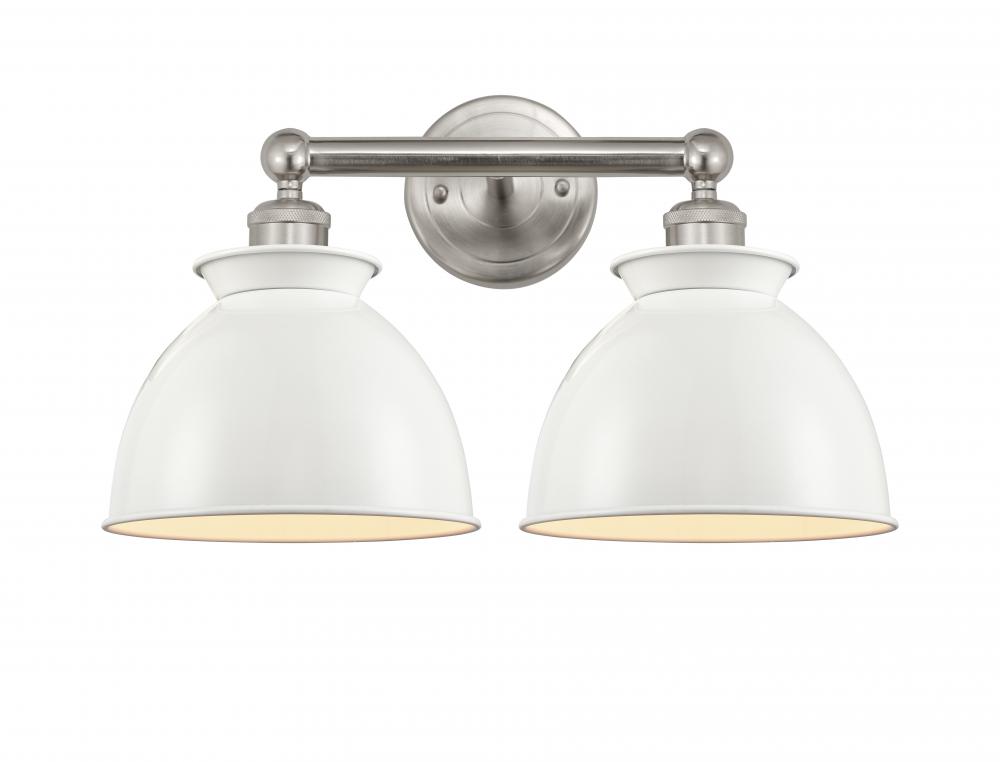 Adirondack - 2 Light - 17 inch - Brushed Satin Nickel - Bath Vanity Light