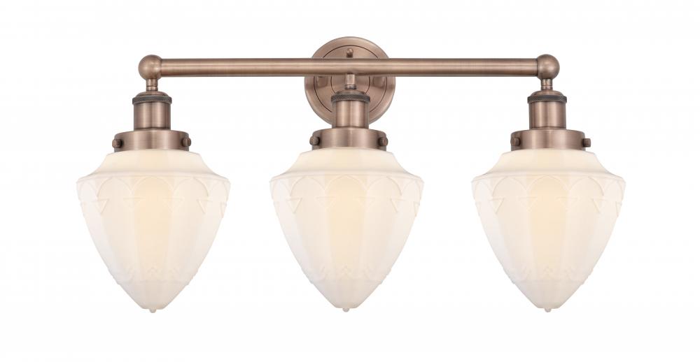 Bullet - 3 Light - 24 inch - Antique Copper - Bath Vanity Light