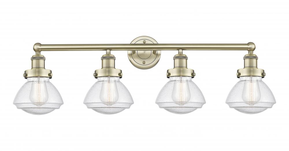 Olean - 4 Light - 34 inch - Antique Brass - Bath Vanity Light