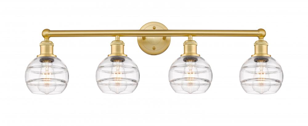 Rochester - 4 Light - 33 inch - Satin Gold - Bath Vanity Light