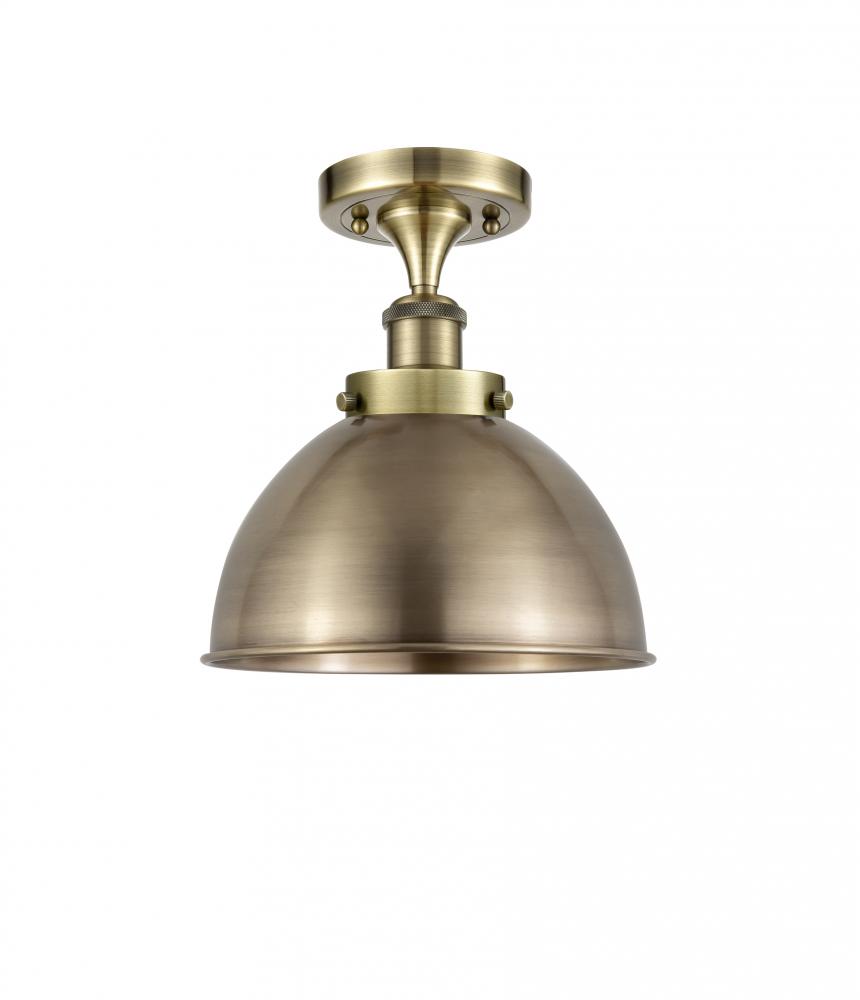 Derby - 1 Light - 10 inch - Antique Brass - Semi-Flush Mount