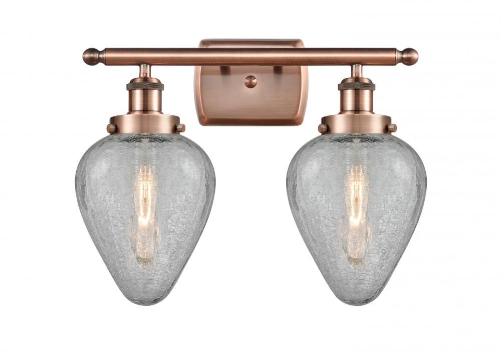 Geneseo - 2 Light - 16 inch - Antique Copper - Bath Vanity Light