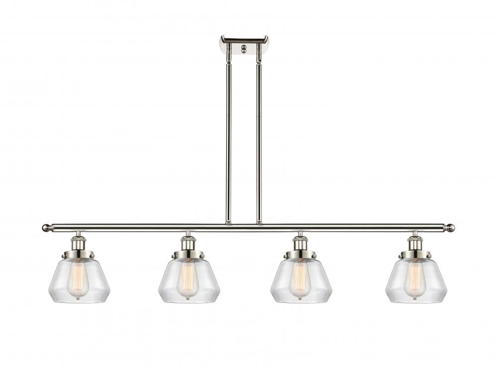 Fulton - 4 Light - 48 inch - Polished Nickel - Stem Hung - Island Light